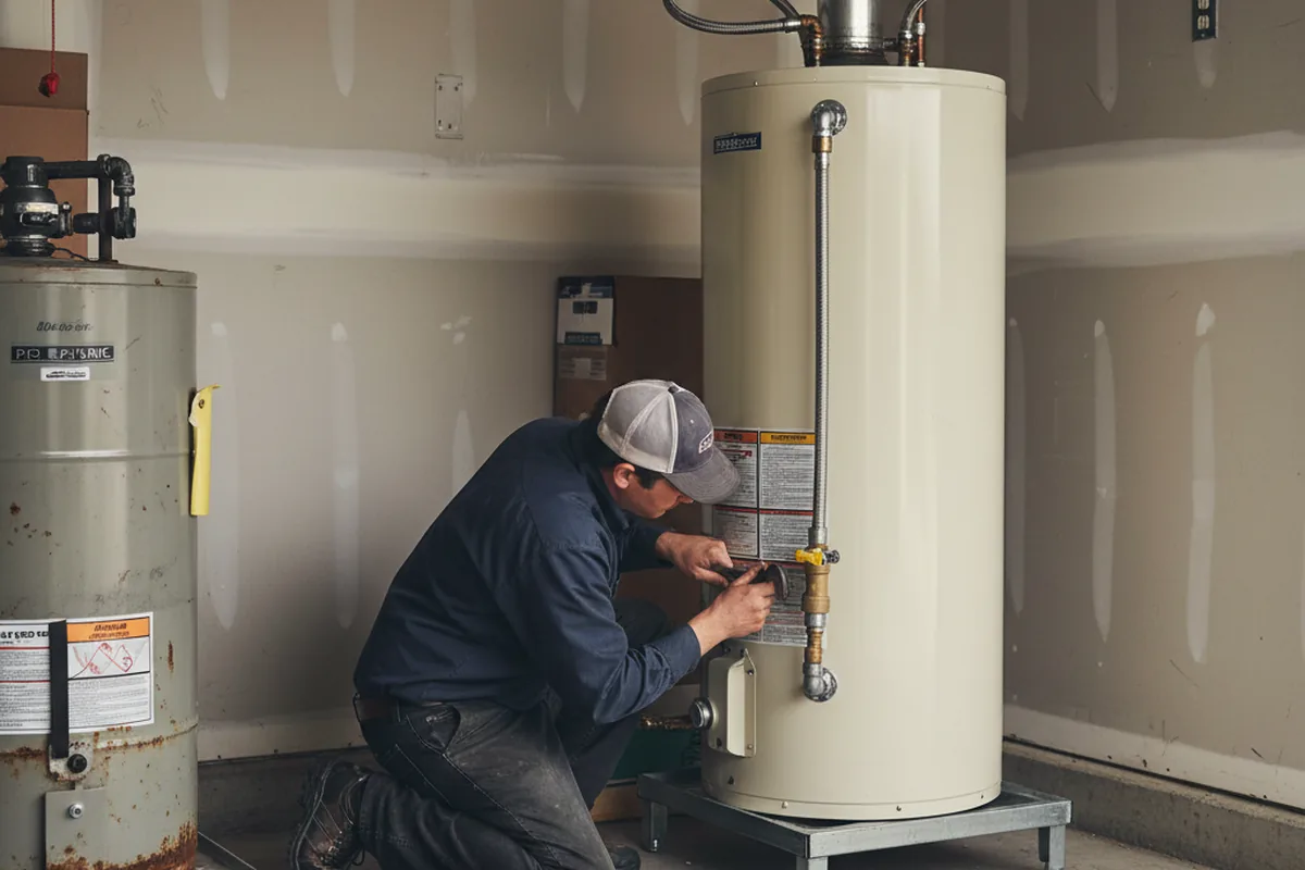 Water heater and shutoff valve replacement in La Center